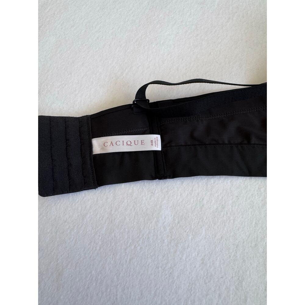 Cacique Black Strapless Plunge Bra 44B NWT Multi-Way Comfort Bliss - Picture 10 of 11
